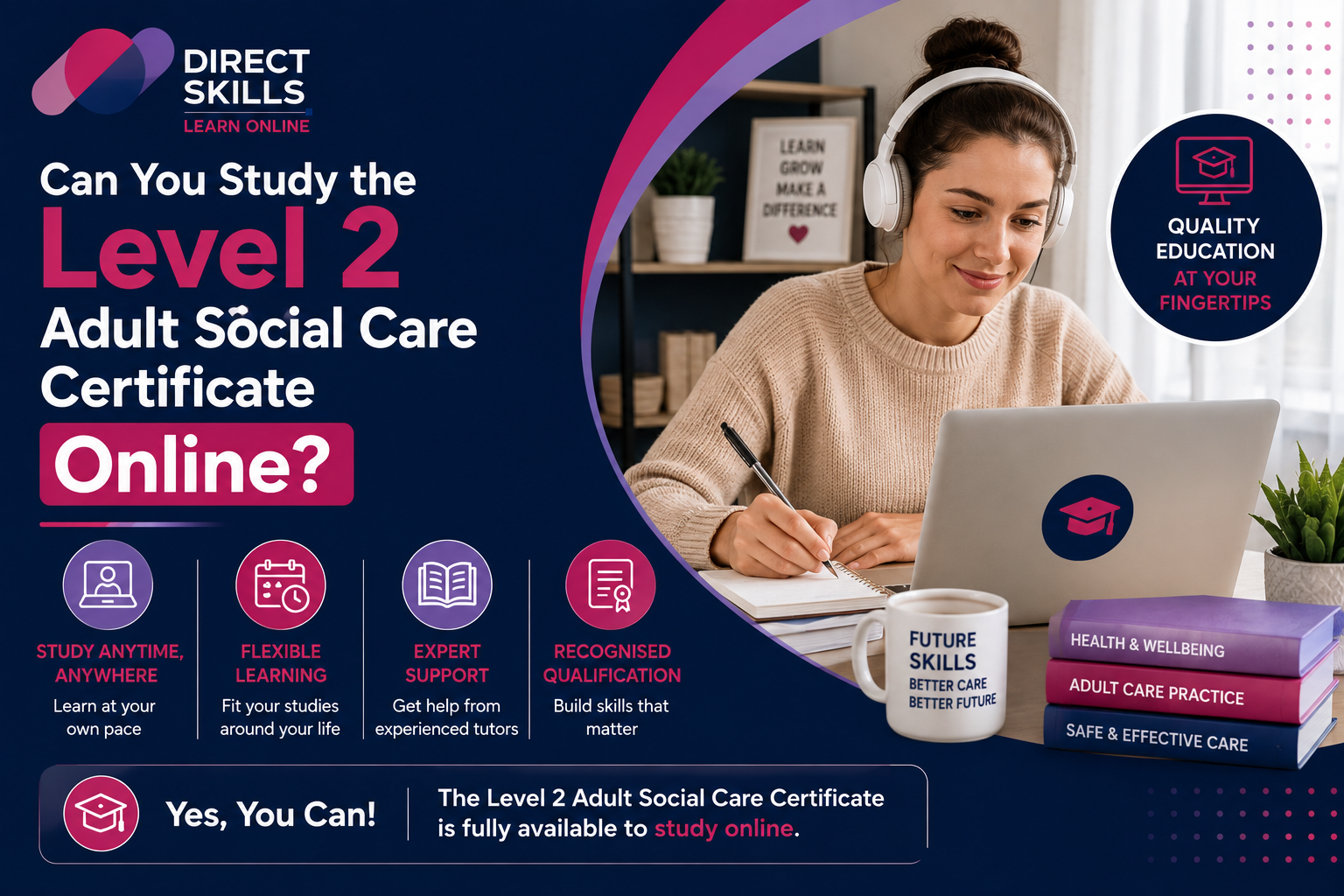 Can You Study the Level 2 Adult Social Care Certificate Online?